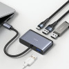 Usams Adapter Hub 4w1 2xUsb 2.0/Usb 3.0/USB-C szary/Dark Grey (US-SJ627) - (SJ627HUB01)