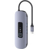 Usams Adapter Hub 6w1 2xUsb 3.0/TF/SD/USB-C/Hdmi PD100W szary/Tarnish (US-SJ642) - (SJ642HUB01)