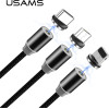 Usams Adapter Magnetyczny Lightning bulksrebrny/Silver (US-SJ157) - (SJ157USBTA)