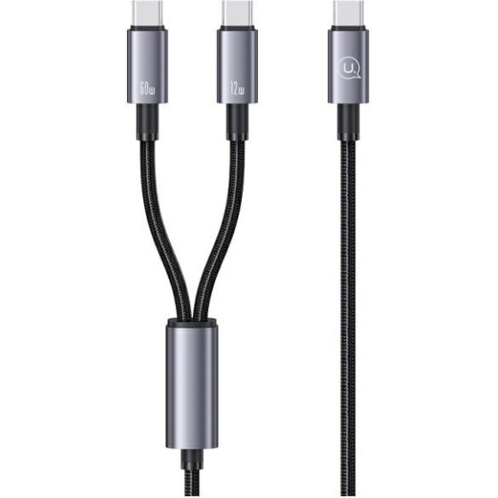 Usams Kabel 2w1 2xUSB-C 72W 1,2m Aluminum Alloy Data Cable Sufeng Series (US-SJ7 - (SJ740USB101)
