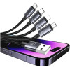 Usams Kabel 4w1 2xUSB-C/Lightning/Microusb 15W 1,2m Aluminum Alloy Data Cable Sufeng Series SJ739USb - (SJ739USB101)