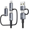Usams Kabel 6w1 Fast Charging 240W 1,2m Data Cable Digital Dispay Aluminium Alloy Seria Sufeng (SJ737) - (SJ737USB01)