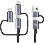 Usams Kabel 6w1 Fast Charging 240W 2m Data Cable Digital Dispay Aluminium Alloy Seria Sufeng (SJ738) - (SJ738USB01)