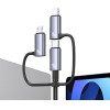 Usams Kabel 6w1 Fast Charging 240W 2m Data Cable Digital Dispay Aluminium Alloy Seria Sufeng (SJ738) - (SJ738USB01)
