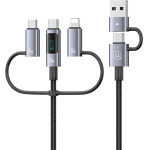 Usams Kabel 6w1 Fast Charging 60W 2m Data Cable Digital Display Alluminuim Alloy Seria Sufeng (SJ736) - (SJ736USB01)