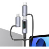 Usams Kabel 6w1 Fast Charging 60W 2m Data Cable Digital Display Alluminuim Alloy Seria Sufeng (SJ736) - (SJ736USB01)