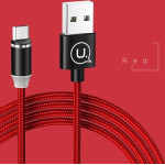 Usams Kabel Magnetyczny U-Sure microUSB1m 2.1A Pleciony czerwony/Red (US-SJ294) - (SJ294USB02)