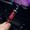 Usams Kabel Magnetyczny U59 lightning2.1A Fast Charge 1m Pleciony czerwony/Red (US-SJ472) Regulowany Kat - (SJ472USB02)