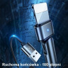 Usams Kabel Pleciony Obrotowy U60 2ALightning zielony/Green 1m (US-SJ476) - (SJ476USB02)