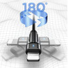 Usams Kabel Pleciony Obrotowy U60 2ALightning zielony/Green 1m (US-SJ476) - (SJ476USB02)