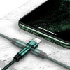 Usams Kabel Pleciony Obrotowy U60 2ALightning zielony/Green 1m (US-SJ476) - (SJ476USB02)