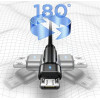 Usams Kabel Pleciony Obrotowy U60 2AMicrousb czarny/Black 1m (US-SJ478) - (SJ478USB01)