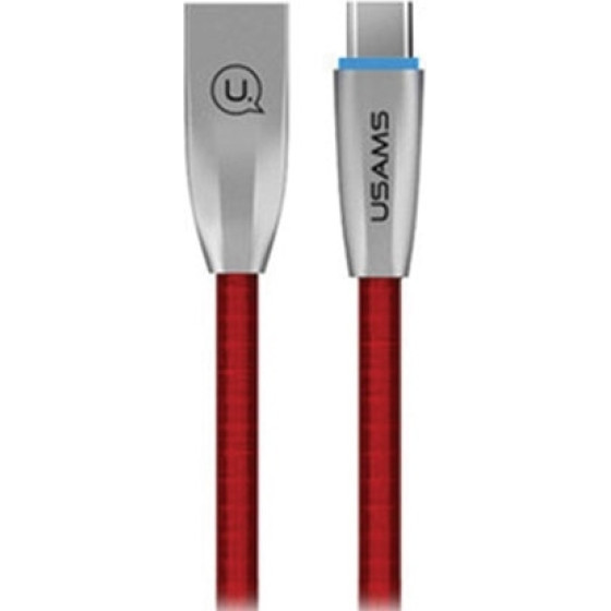 Usams Kabel Pleciony U-Light USB-Cczerwony/Red 1,2m (US-SJ184) - (TCZSUSB04)