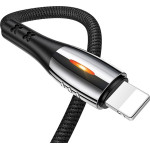 Usams Kabel Pleciony U-Tone lightning1.2m Power-Off 2A Fast Charging czarny/Black (US-SJ344) - (SJ344USB01)