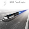 Usams Kabel Pleciony U-Tone microUSB1.2m Power-Off 2A Fast Charging czarny/Black (US-SJ346) - (SJ346USB01)