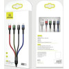 Usams Kabel Pleciony U26 4w1 1.2m 2AFast Charge (2xlightning/microUSB/USB-C) (US-SJ317) - (SJ317USB01)