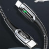 Usams Kabel Pleciony USB-C Na Lightningsmart Power-Off 20W Pd Cable 1.2m czarny/Black (US-SJ518) - (SJ518USB01)