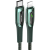 Usams Kabel Pleciony USB-C Na Lightningsmart Power-Off 20W Pd Cable1.2m Ciemny zielony/Dark Green (US-SJ518) - (SJ518USB02)