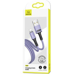 Usams Kabel U52 Lightning 2A Fast Charge1m purpurowy/Purple (US-SJ434) - (SJ434USB04)