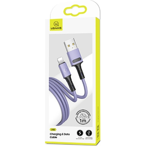 Usams Kabel U52 Lightning 2A Fast Charge1m purpurowy/Purple (US-SJ434) - (SJ434USB04)