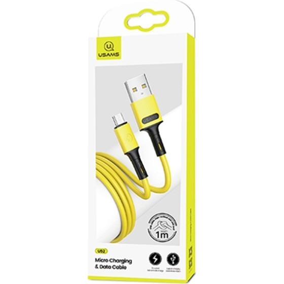 Usams Kabel U52 Microusb 2A Fast Charge1m zolty/Yellow (US-SJ435) - (SJ435USB03)