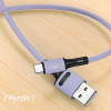 Usams Kabel U52 USB-C 2A Fast Charge 1mpurpurowy/Purple (US-SJ436) - (SJ436USB04)