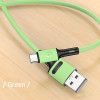 Usams Kabel U52 USB-C 2A Fast Charge 1mzielony/Green (US-SJ436) - (SJ436USB02)