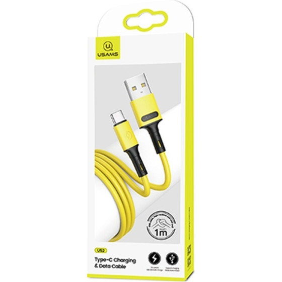 Usams Kabel U52 USB-C 2A Fast Charge 1mzolty/Yellow (US-SJ436) - (SJ436USB03)