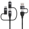 Usams Kabel U85 2xUSB-C/USB/Micro-USB/Lightning 6w1 1,2m 100W Pd Fast Charge czarny/Black (US-SJ645) - (SJ645USB01)