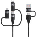 Usams Kabel U85 2xUSB-C/USB/Micro-USB/Lightning 6w1 1,2m 100W Pd Fast Charge czarny/Black (US-SJ645) - (SJ645USB01)