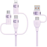 Usams Kabel U85 2xUSB-C/USB/Micro-USB/Lightning 6w1 2m 100W Pd Fast Charge fioletowy/Purple (US-SJ646) - (SJ646USB02)