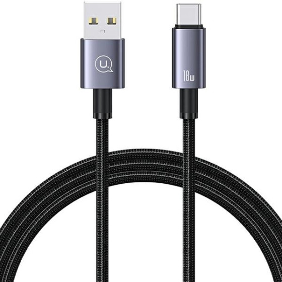 Usams Kabel Usb Na USB-C 3A 1,2mFast Charging stalowy/Tarnish (US-SJ663) - (SJ663USB01)