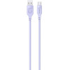Usams Kabel USB-C 6A 1,2mPort Display Fast Charging Lithe Series purpurowy/Purple (US-SJ568) - (SJ568USB03)