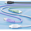 Usams Kabel USB-C 6A 1,2mPort Display Fast Charging Lithe Series purpurowy/Purple (US-SJ568) - (SJ568USB03)