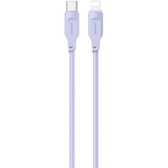 Usams Kabel USB-C Na Lightning 20W 1,2mPd Fast Charging Lithe Series purpurowy/Purple (US-SJ566) - (SJ566USB03)