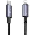 Usams Kabel USB-C Na Lightning 30W 0,25mFast Charging stalowy/Tarnish (US-SJ679) - (SJ679USB01)