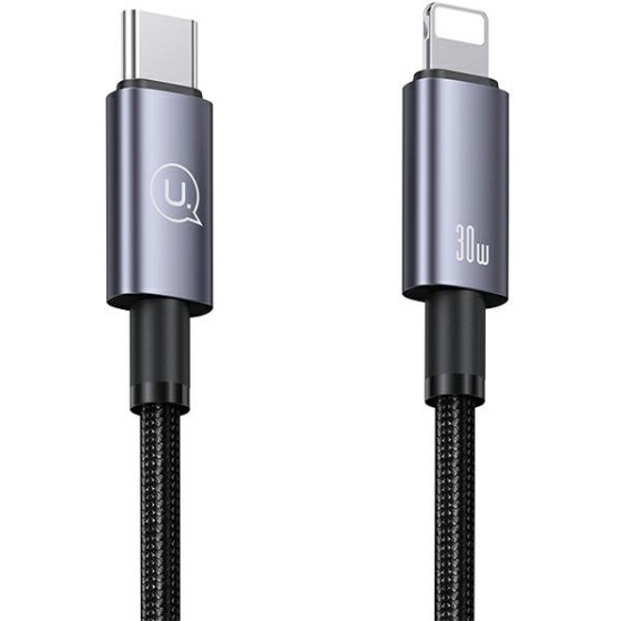 Usams Kabel USB-C Na Lightning 30W 0,25mFast Charging stalowy/Tarnish (US-SJ679) - (SJ679USB01)