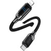 Usams Kabel USB-C Na Lightning 30W 1,2m Digital Display Zinc Alloy Fast Charging Data Cable Hx Seri - (SJ741USB01)