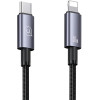 Usams Kabel USB-C Na Lightning 30W 1,2mFast Charging stalowy/Tarnish (US-SJ662) - (SJ662USB01)