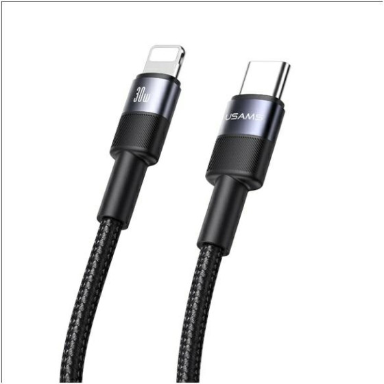 Usams Kabel USB-C Na Lightning 30W 1.2m Aluminum Alloy Data Cable Sy Series (US-SJ729) - (SJ729USB01)