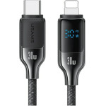 Usams Kabel USB-C Na Lightning 30W 1.2m Digital Display Zinc Alloy Fast Charging Data Cable Hx Series (US-SJ741) - (SJ741USB02)