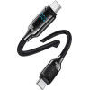 Usams Kabel USB-C Na USB-C 100W 1,2m Digital Display Zinc Alloy Fast Charging Data Cable Hx Seri - (SJ742USB01)