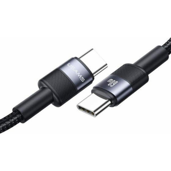 Usams Kabel USB-C Na USB-C 3A 1,2mPleciony (US-SJ724 ) - (SJ724ZJ01)