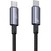 Usams Kabel USB-C Na USB-C 60W 1,2mFast Charging stalowy/Tarnish (US-SJ661) - (SJ661USB01)