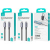 Usams Kabel USB-C Na USB-C 60W 1,2mFast Charging stalowy/Tarnish (US-SJ661) - (SJ661USB01)