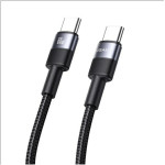 Usams Kabel USB-C Na USB-C 60W 1.2m Aluminum Alloy Data Cable Sy Series (US-SJ724) - (SJ724USB01)