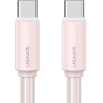 Usams Kabel USB-C/USB-C 1m SJ73460W rozowy/Pink Yu Series (US-SJ734) - (SJ734USB04)