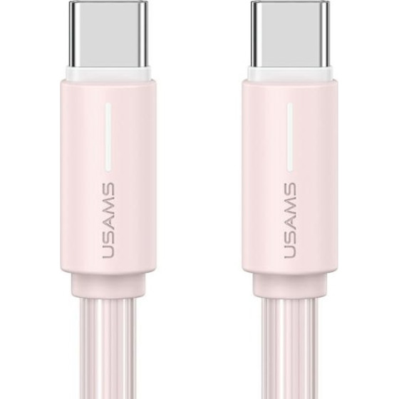 Usams Kabel USB-C/USB-C 1m SJ73460W rozowy/Pink Yu Series (US-SJ734) - (SJ734USB04)