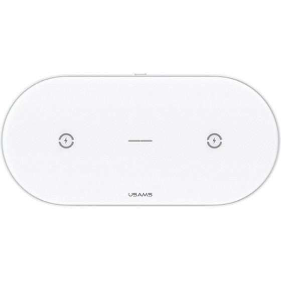 Usams Lad. Indukcyjna US-CD120 10WDual bialy/White - (CD120JN01)