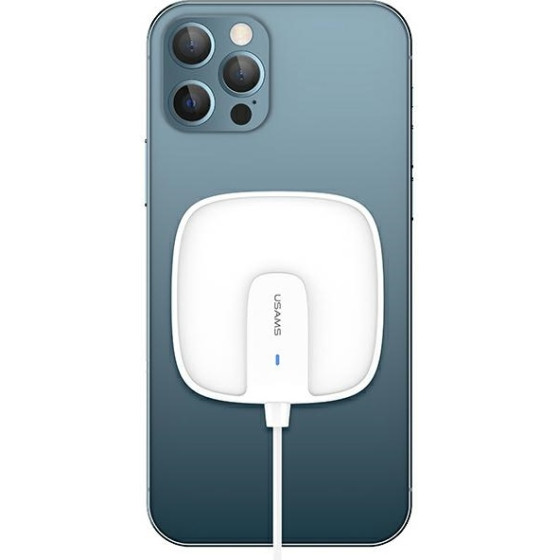 Usams Lad. Indukcyjna US-CD159 magneticW1 15W Extra-Thin Iphone 12 Series bialy/White - (CD159DZ02)
